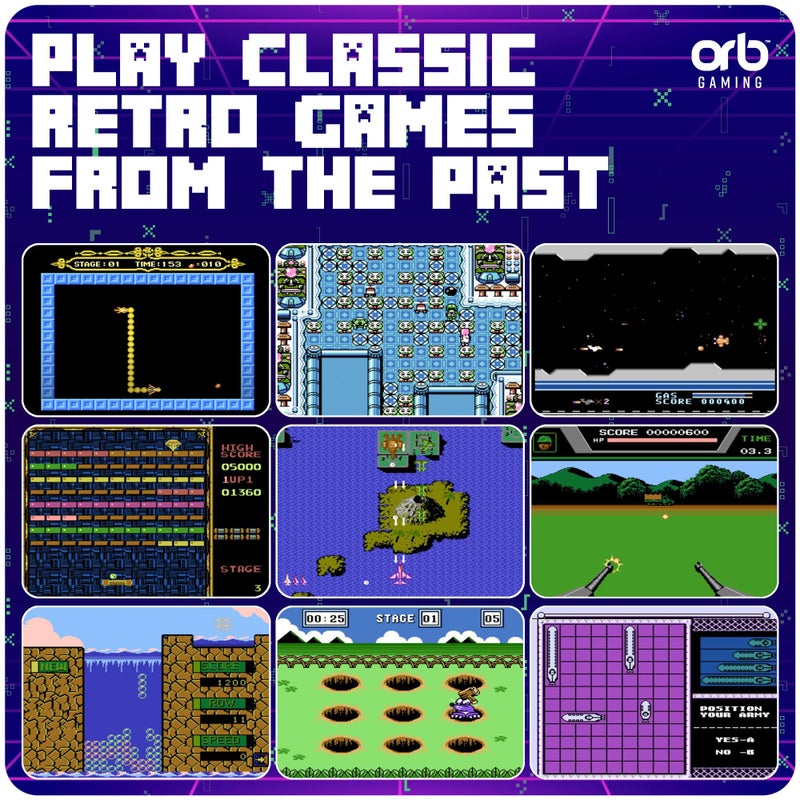 Thumbs Up آلة أركيد ميني، 240 لعبة 8-بت مدمجة، شاشة ملونة كاملة 2.5 بوصة، عصا تحكم 8 اتجاهات، وحدة ألعاب ريترو محمولة - أورب جيمينغ من ثامبز أب! - Image 3